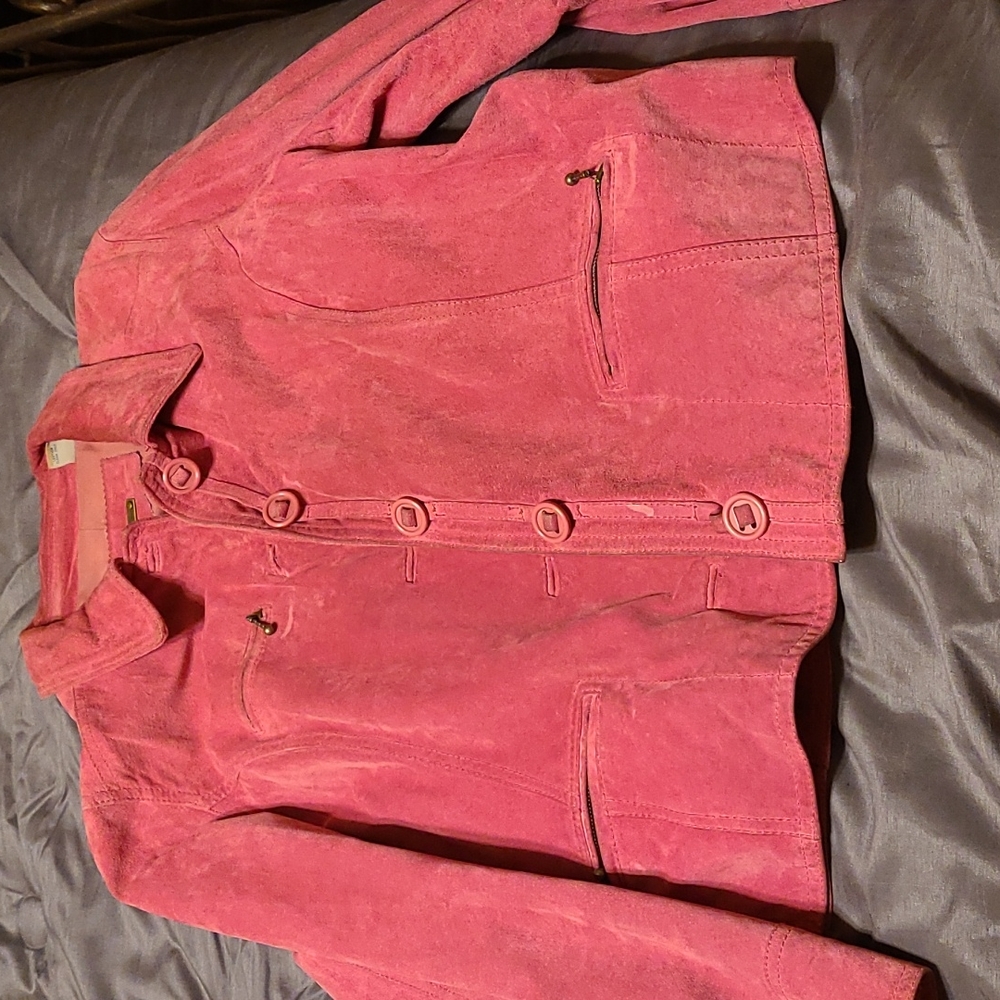 i.e Pink Suede Jacket size L